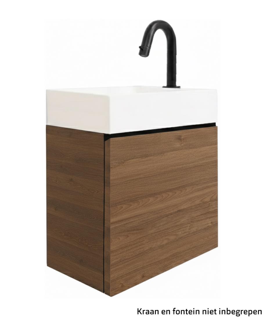 Fonteinkast Rosa linksdraaiend 44,5x40x19 nebraska oak