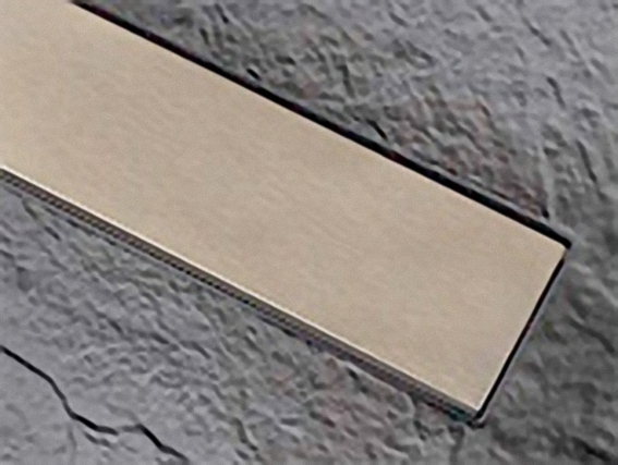 Soft douchebakafvoer Linear cover geborsteld goud