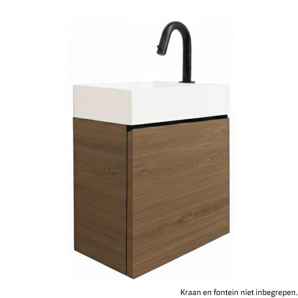 Fonteinkast Rosa linksdraaiend 44,5x40x19 natural oak