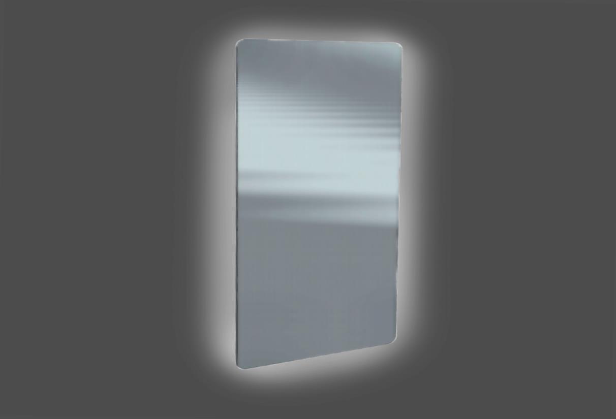 Limone D-form spiegel met rondom indirecte verlichting 50x100 met optie CCT-KAR