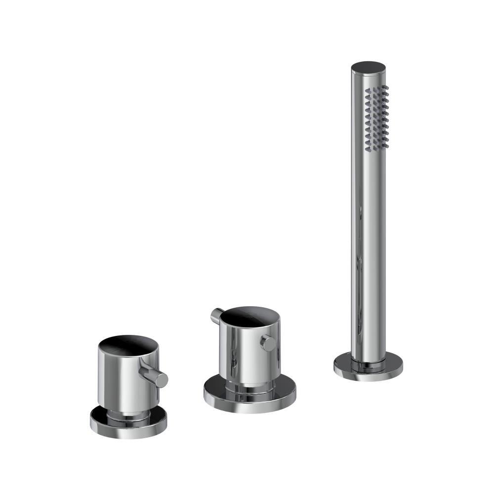 Duero - 3 gats badrandcombinatie thermostatisch chroom (v2)