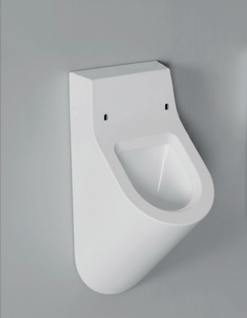 Wand urinoir wit met dekselgaten