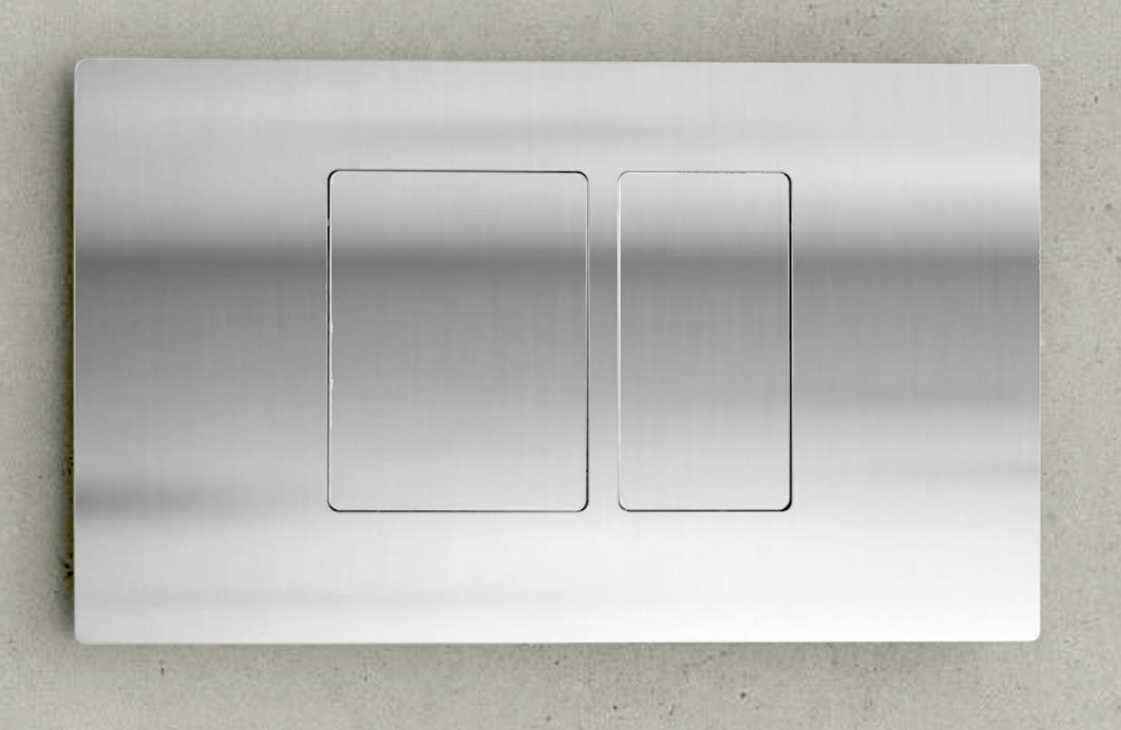 Drukplaat voor inbouwreservoirs TECE, 26x16 cm, inox