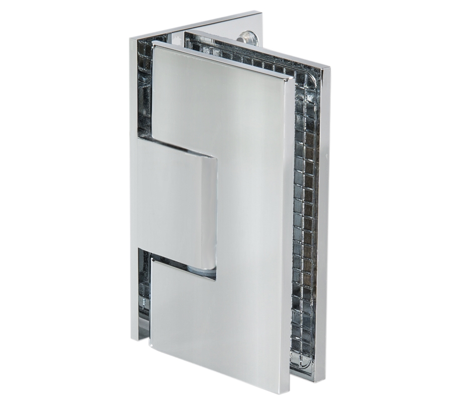 Douchedeurscharnier glas/wand 90° chroom