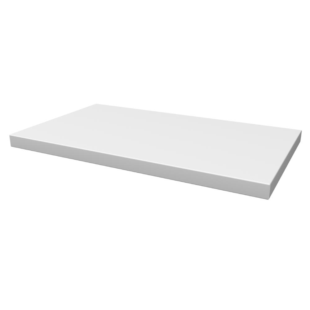 Young Topblad t.b.v. opbouwkommen 80 exclusief gaten Wit mat 80x46x4