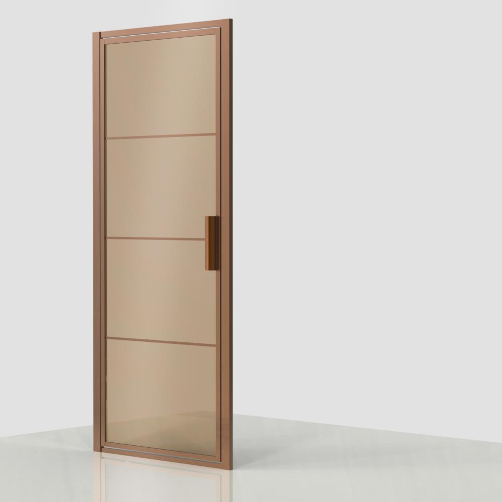 Ind. Line Colored  Draaideur 90 (omkeerbaar) brons glas/brons profiel (88-89,5)x200