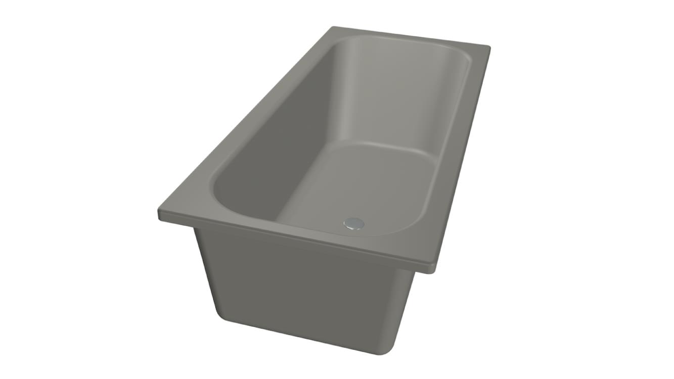Aruba bad  170x75  cement, zonder overloop