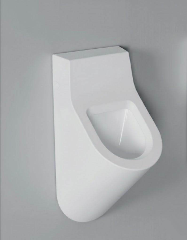 Wand urinoir wit zonder dekselgaten