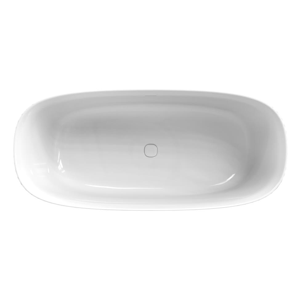 Fleur vrijstaand bad 180x80x60, sleuf overloop, klikwaste, wit