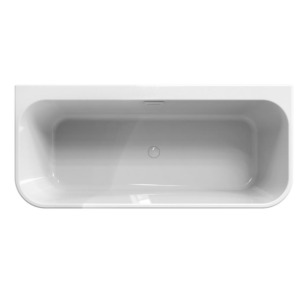 Taylor  180x80x60 half-vrijst. bad glans wit incl. waterval vulcombi glans wit