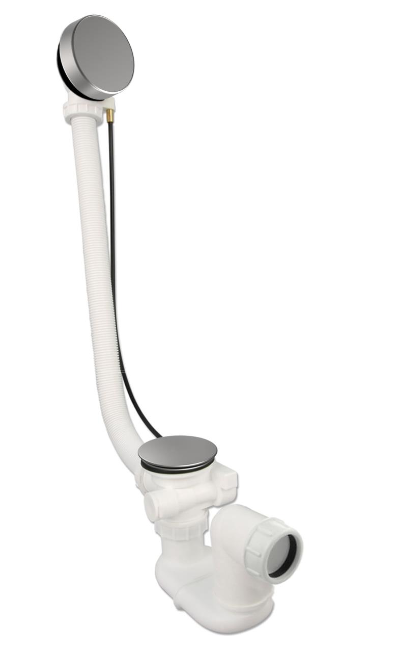 Badafvoer/overloopcombinatie (messing) inox-look 