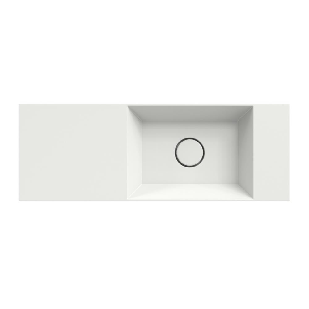 Coco  toiletwastafel 75x27 cm, keramisch wit mat, zonder kraangat