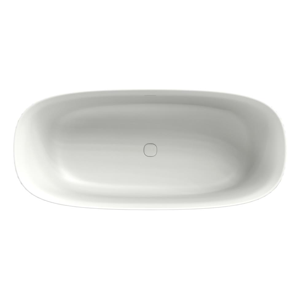 Fleur vrijstaand bad 180x80x60, sleuf overloop, klikwaste, mat wit