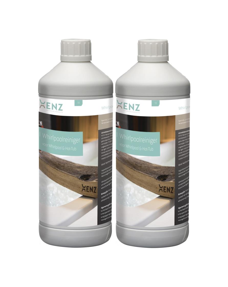 Whirlpoolreiniger, set van 2 flessen à 1 liter