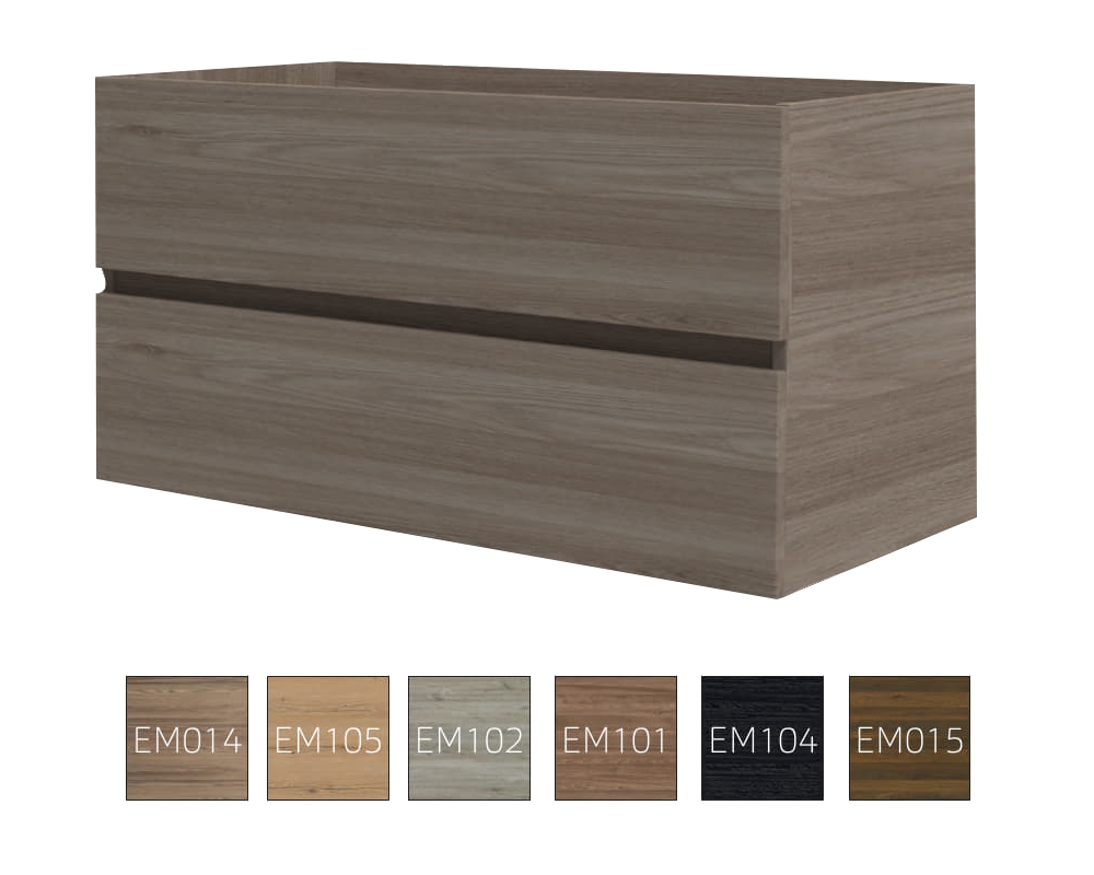 Wastafelkast People 2 lades 80,3x51,6x45,5 brown oak