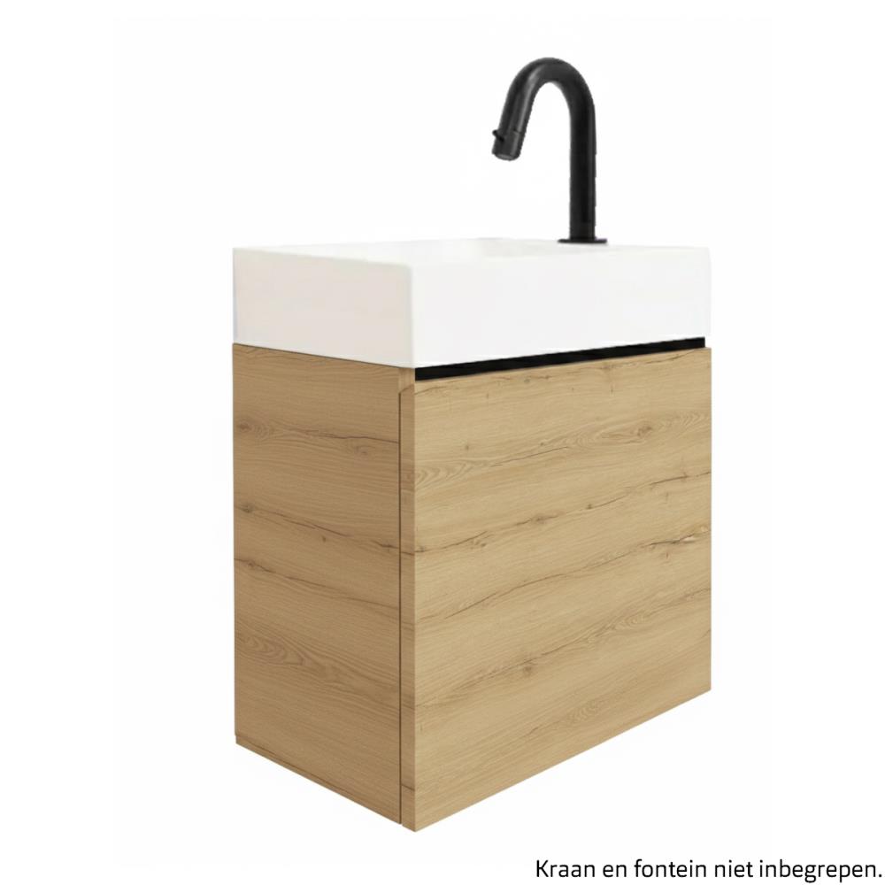 Fonteinkast Rosa linksdraaiend 44,5x40x19 navaro oak