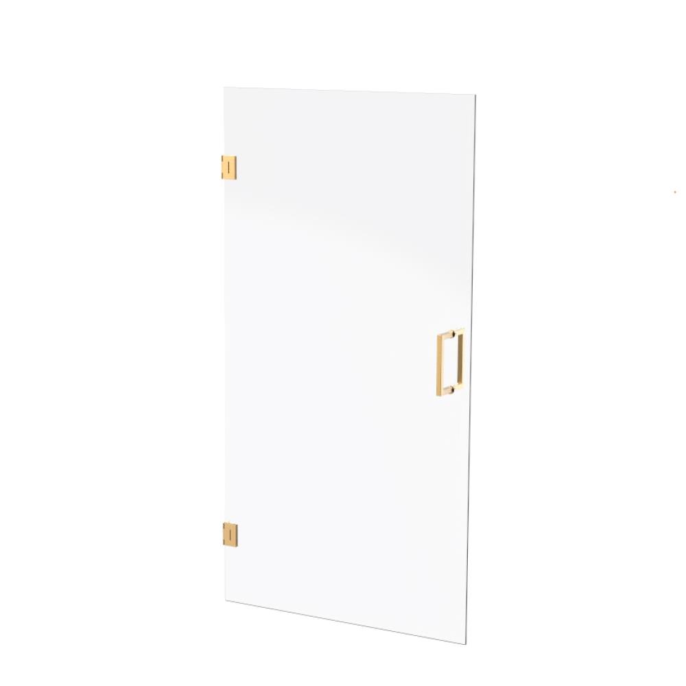 Maatwerk stoom-nisdeur, 8mm LifeTime veiligheidsglas cnc geslepen, max 93x200, goud geb. beslag