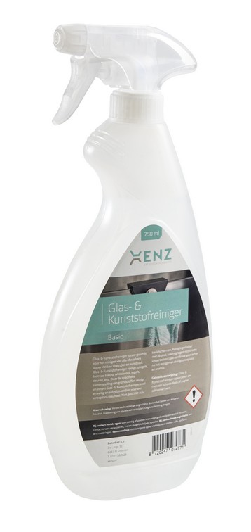 Glas- en Kunststof reinigings spray basic 750 ml.