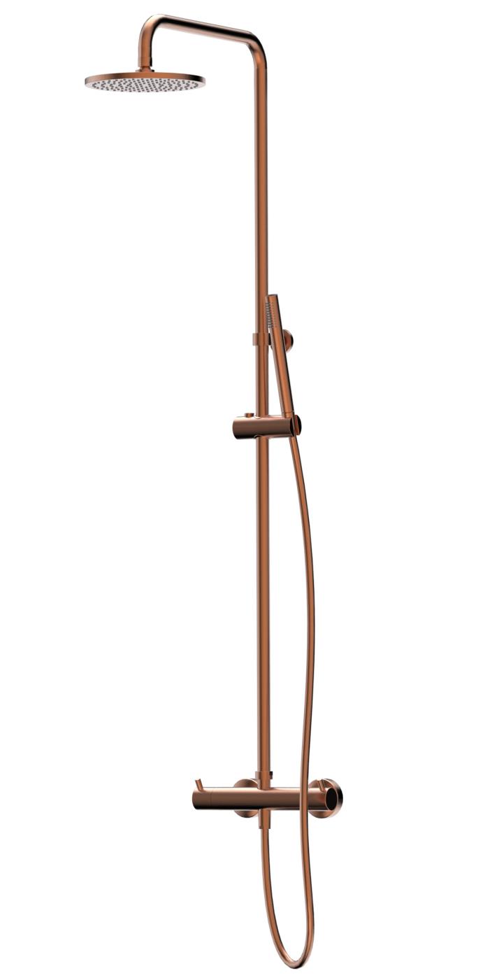Duero - douche opbouwset (telescopisch) oud koper
