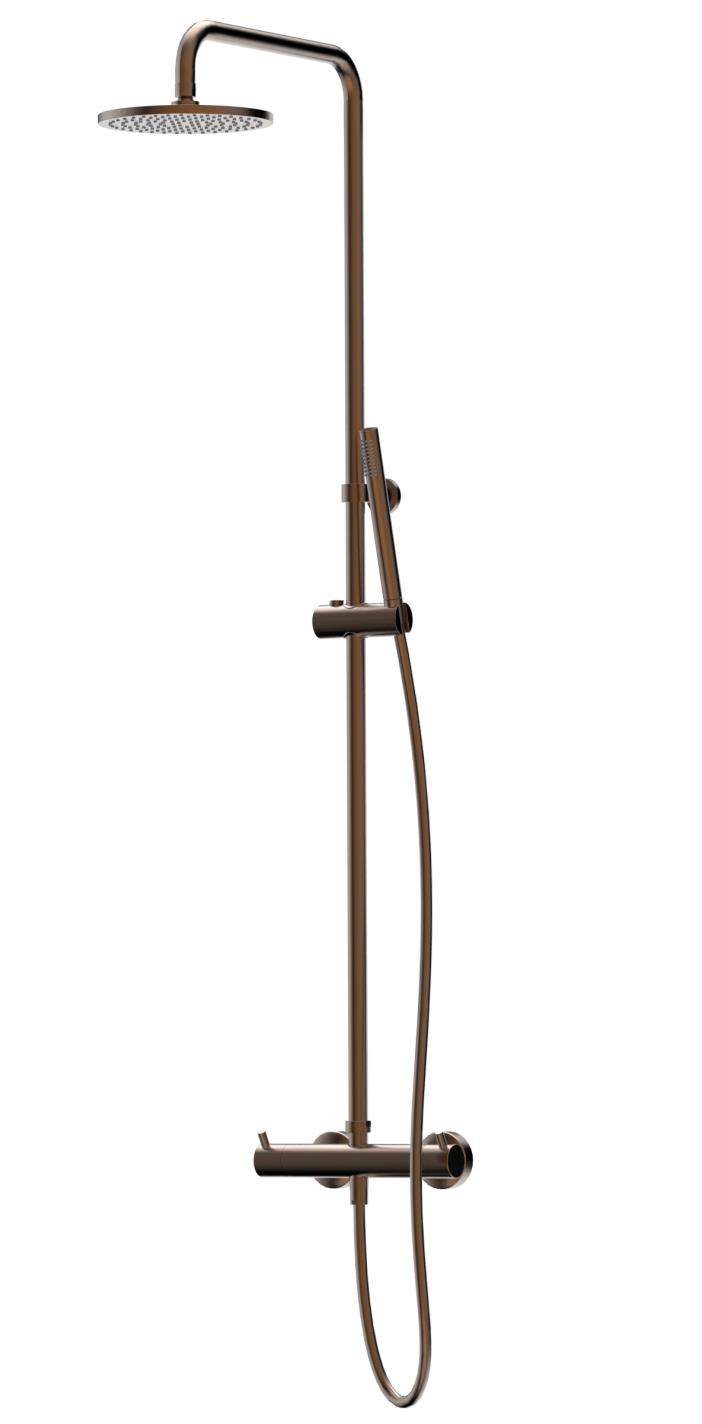 Duero - douche opbouwset (telescopisch) brons