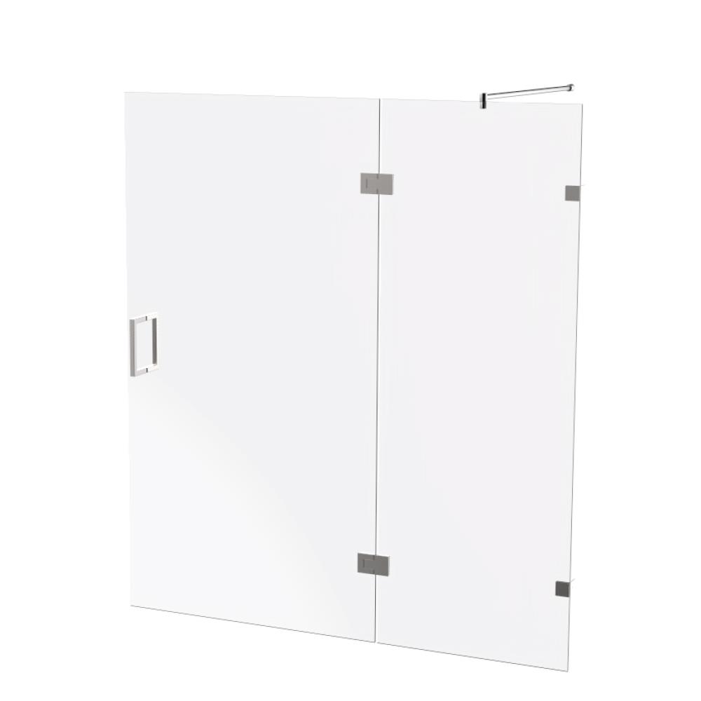 Maatwerk stoom-deur aan zijdeel, 8mm LifeTime veiligheidsglas, tot max 180x200, inox beslag