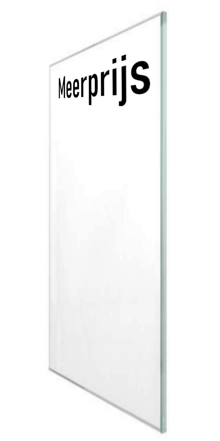Meerprijs: Breder dan 100 cm (max. 130 cm) chroom beslag
